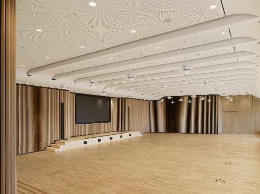 Mit Furnier ausstaffierte, helle und freundliche Arbeitsumgebung. Foto: IFN/Roland Halbe (Fotograf)/Lederer Ragnasdóttir Oei, Stuttgart (Architekten)